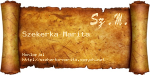 Szekerka Marita névjegykártya